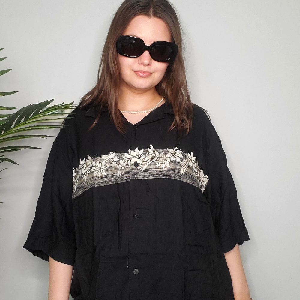 Black Hawaiian Shirt